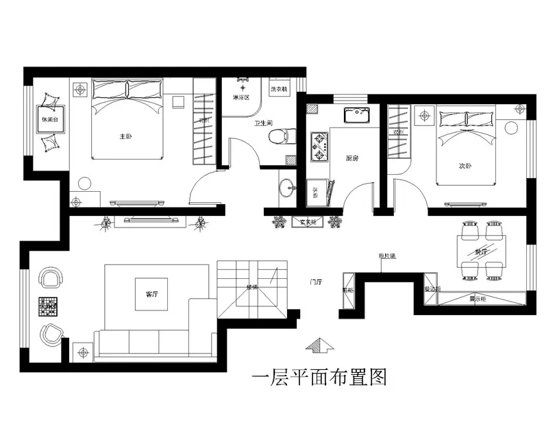 格林云墅170平欧式风格户型图