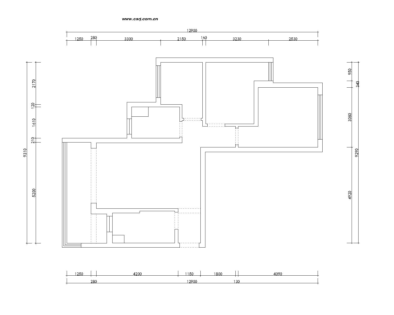 恒大警苑146㎡两居室中式装修效果图