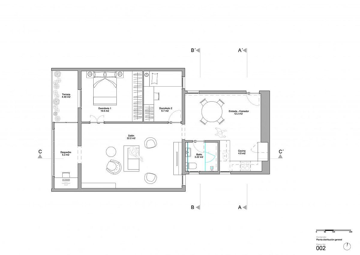 紫金蓝湾两室现代简约风格设计