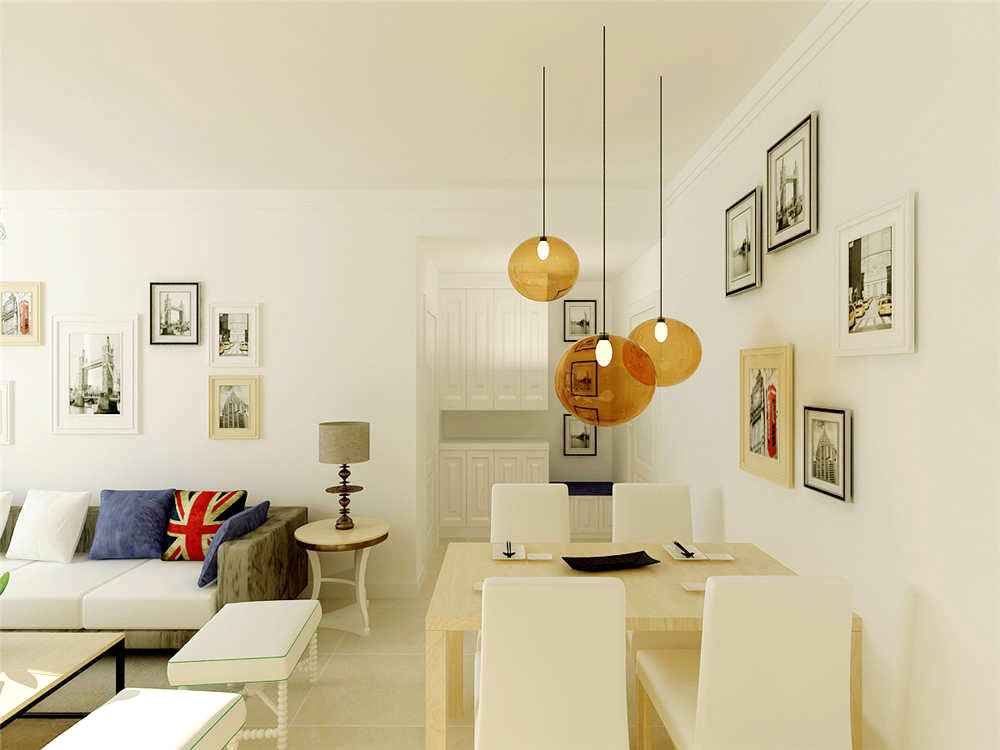 金地铂悦-两居室-北欧风格-装修效果图