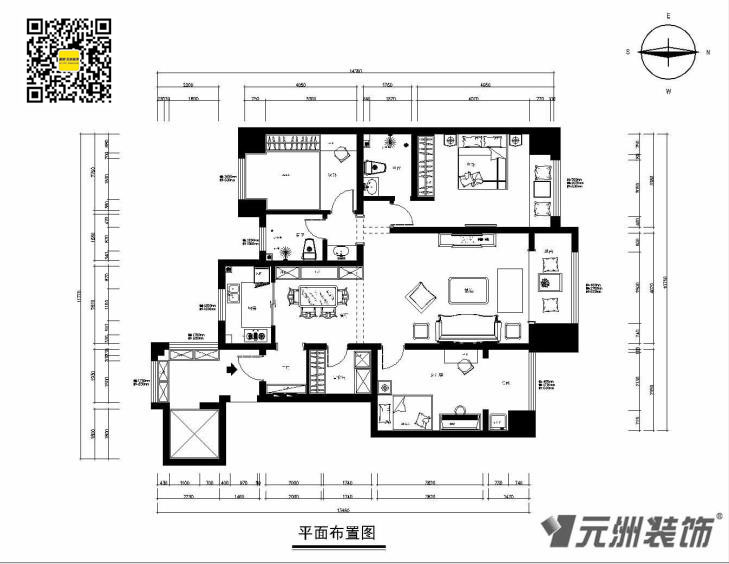 锦绣官邸130平米中式风格装修设计