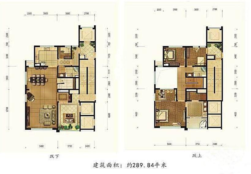 巴克寓所跃层289平米户型图