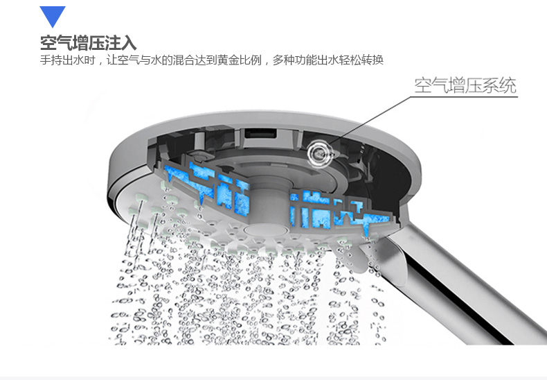 箭牌arrow箭牌卫浴arrow五功能手持花洒喷头手提花洒墙座套装手持花洒