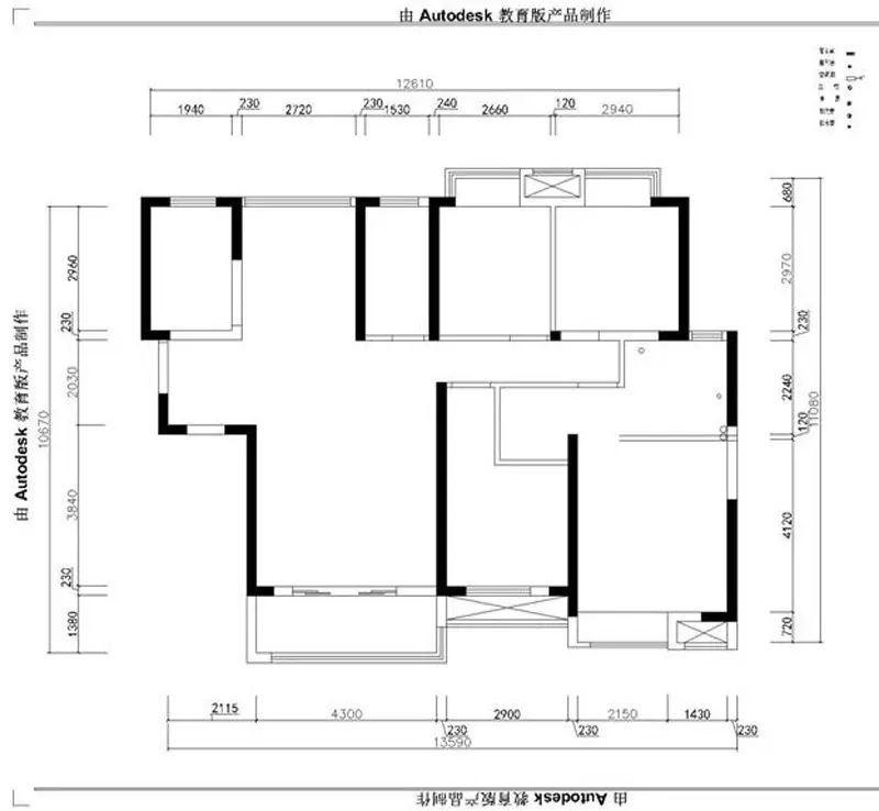 业主雅居原始户型结构图