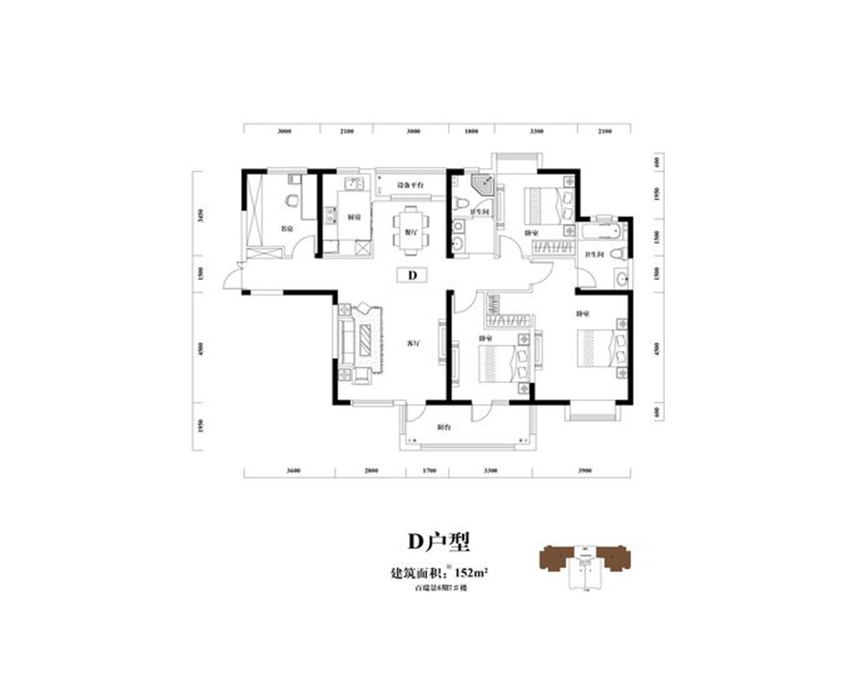 百瑞景中央生活区152平-四室二厅二美式风格