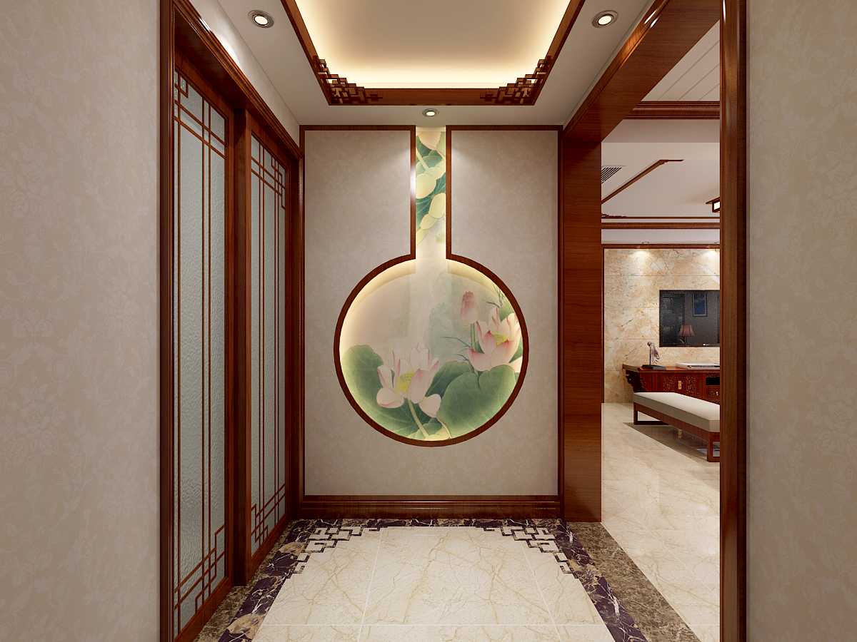 天山熙湖澜岸三室两厅139平新中式风格装修