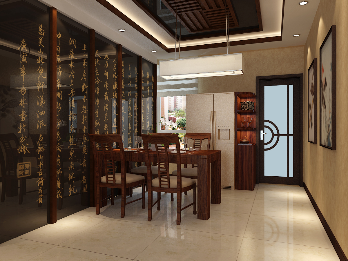 想象国际150平新中式风格三室两厅装修