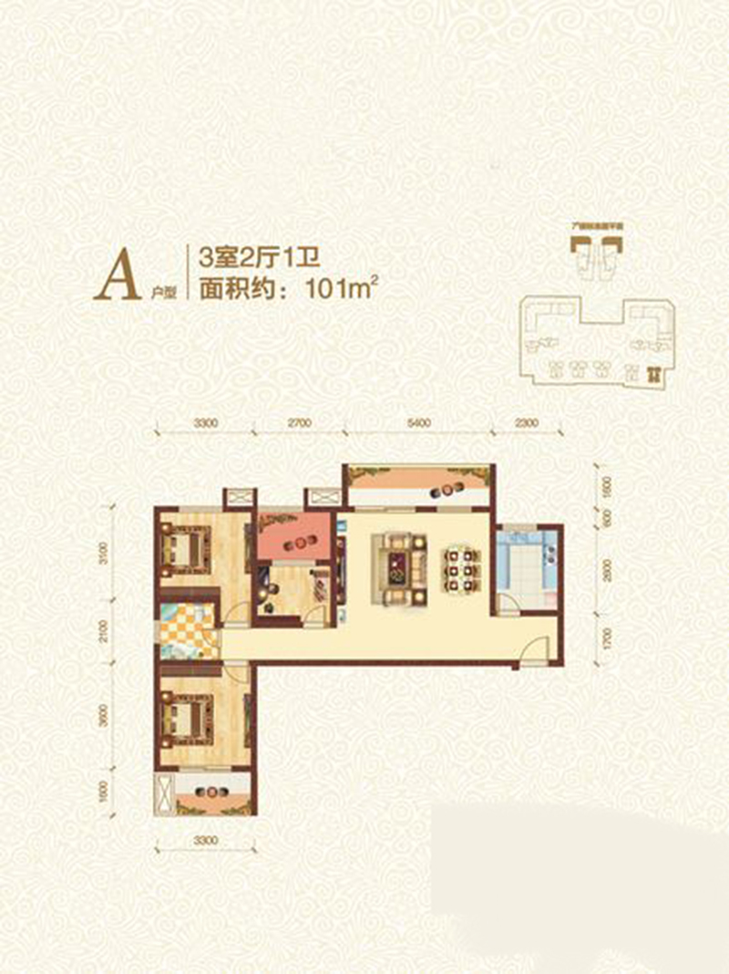 西安积木家,融尚·中央住区,三室简约风格
