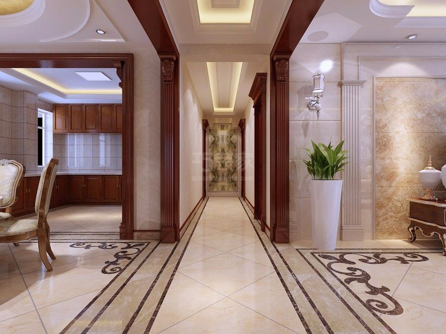 西安装修天鹅堡183平四居室简美风格设计方案