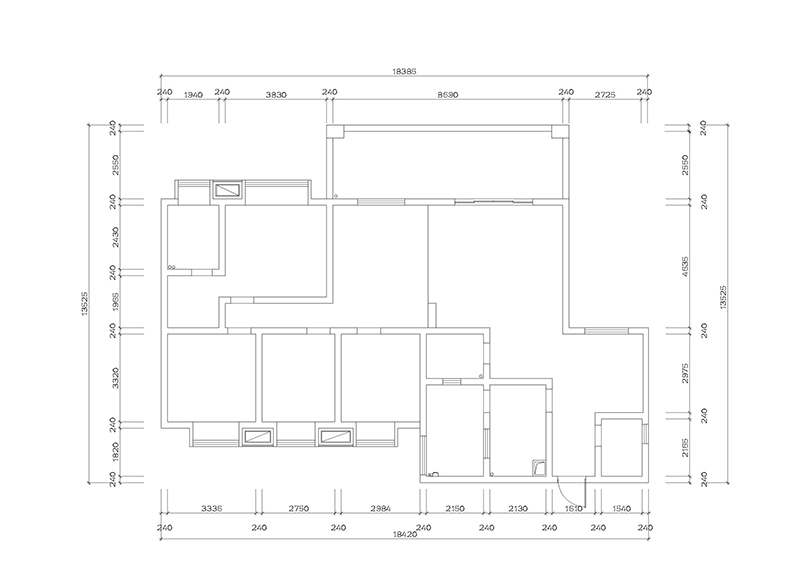 西城镜园160平米四居室二厅二卫生效果图