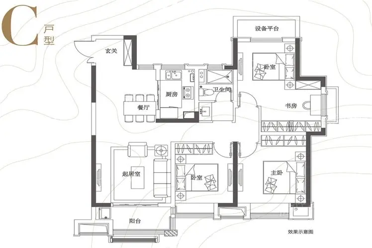现代简约三居室115平米15万-西子曼城装修案例-合肥房天下家居装修网