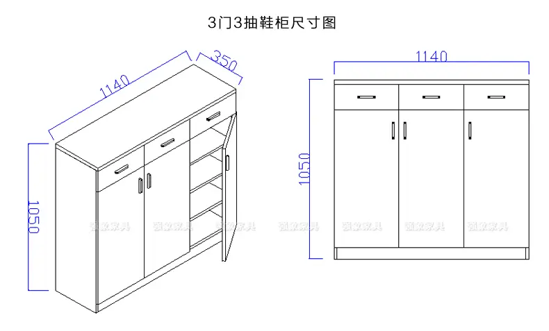 强象 特价时尚2门鞋柜 简约现代小户型组装3门门厅柜储物柜n-60