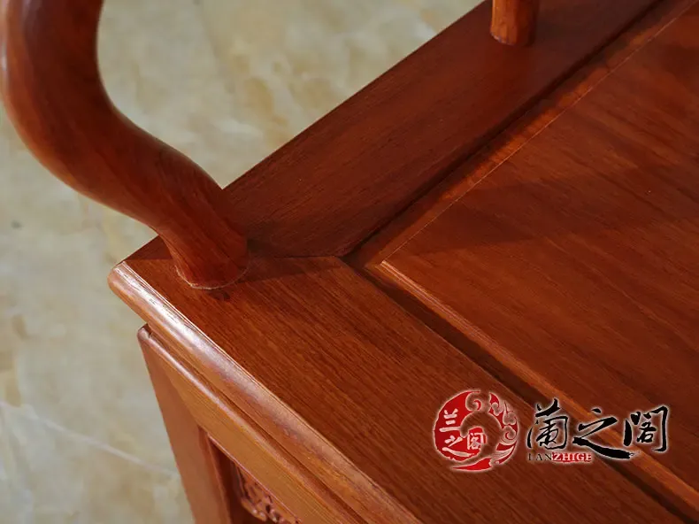 兰之阁红木家具 中式实木沙发刺猬紫檀茶台沙发八件套