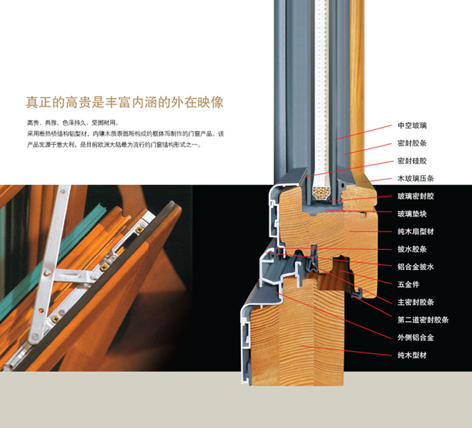 铝包木门窗别墅木包铝窗户封阳台窗断桥铝隔音降噪密封阳光房