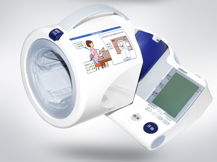 欧姆龙智能电子血压计hem-1000可动臂筒式家用测量仪