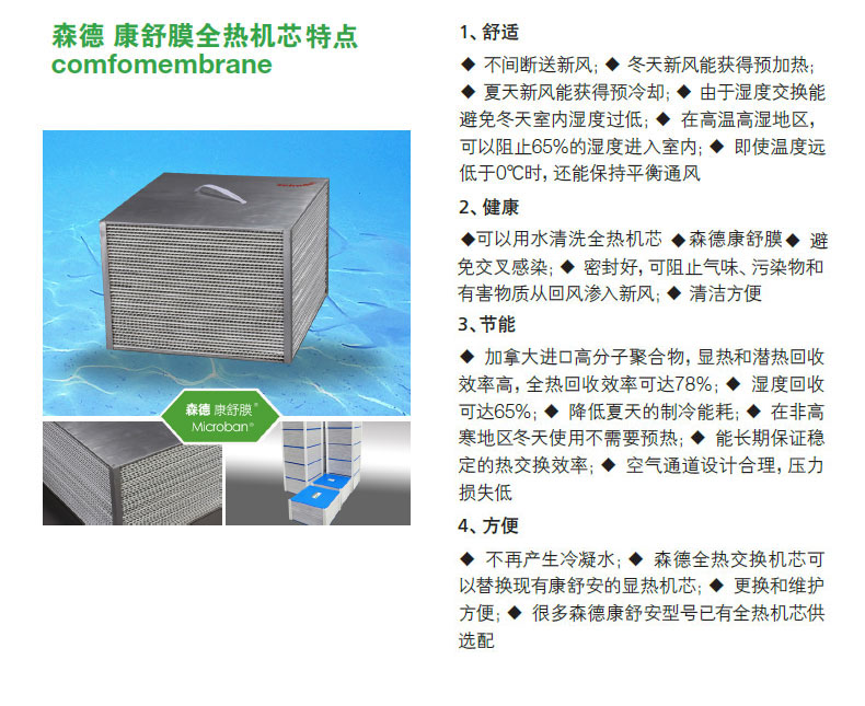 森德(zehnder) 森德新风机 康舒安 pm2.5 除雾霾 空气