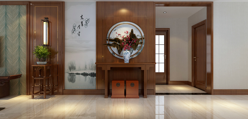 湖滨文锦苑170平米新中式风格样板间设计