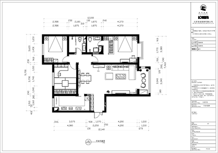 龙瑞苑135平米新中式风格设计案例