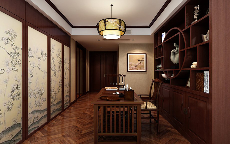 圣湖观澜国际中式古典风格三室两厅133平
