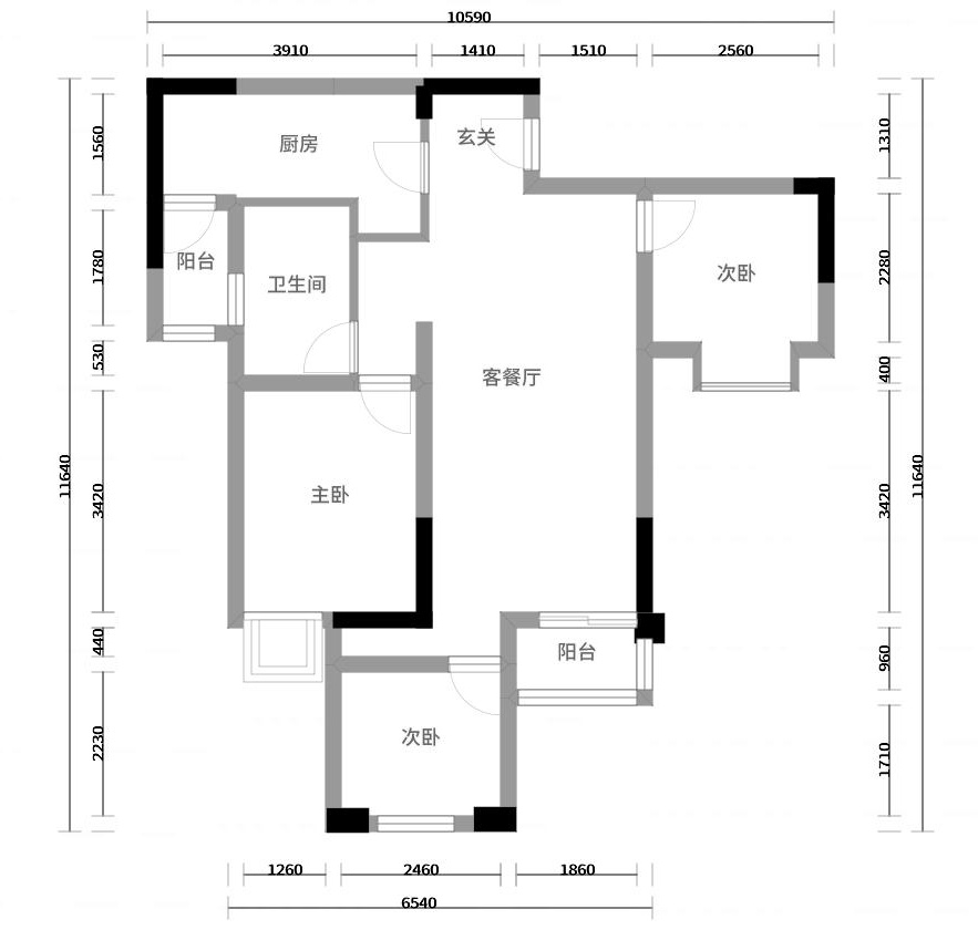 5平米4.3万-东原星樾装修案例-重庆