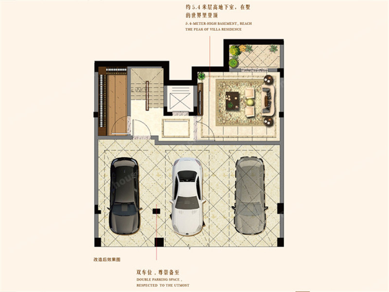铂悦犀湖-中式风格-三居室