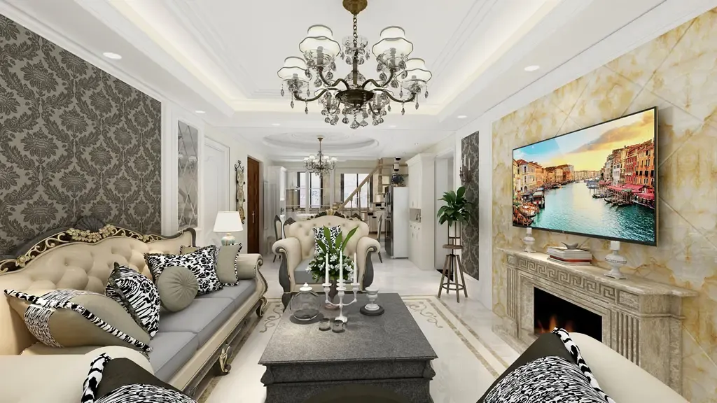 三室两厅100平简欧风格