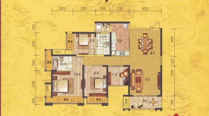 中式古典四居室130平米18万_凤景湾装修案例-南宁房天下家居装修网