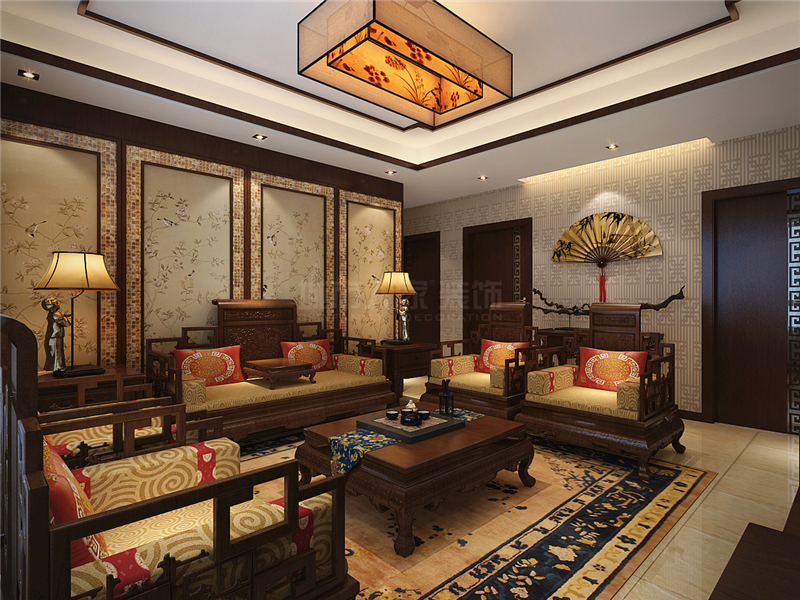 160平米的房子装修只花了8万，中式古典风格让人眼前一亮！-华豪丽晶装修