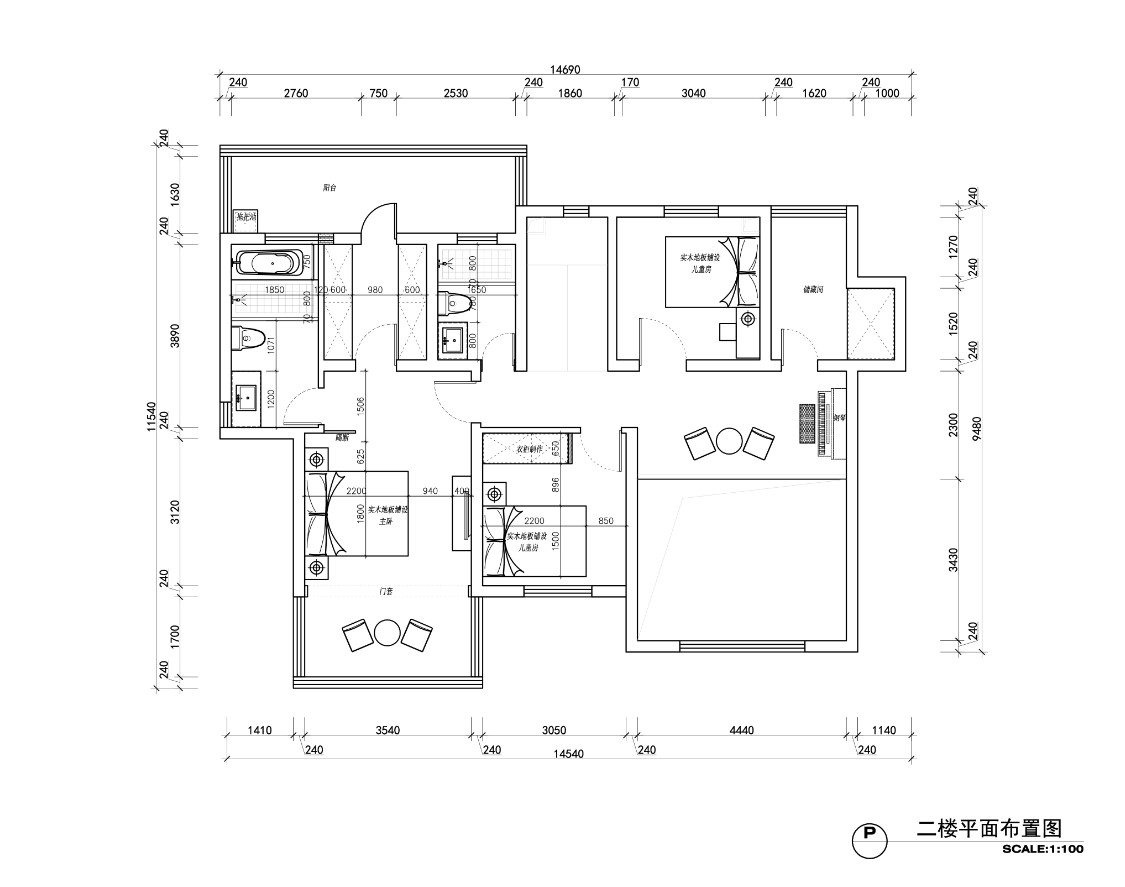 东湖大郡245平二层户型图