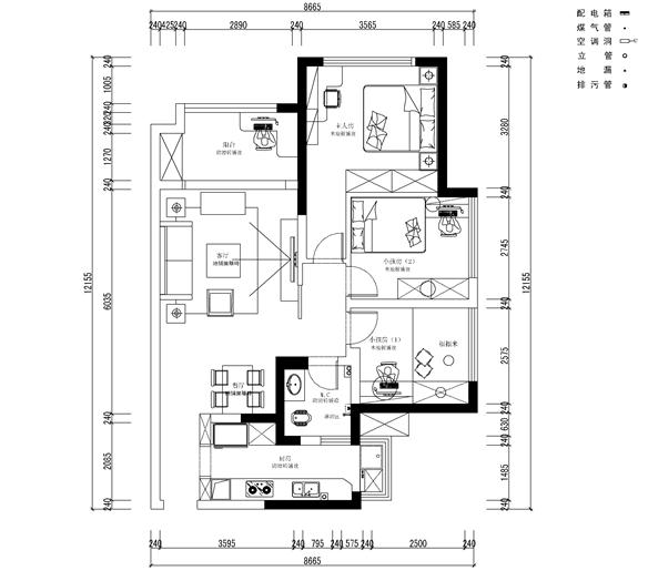 121.24平米的三居室，采用田园风格装修的效果如何呢？-红谷十二庭装修