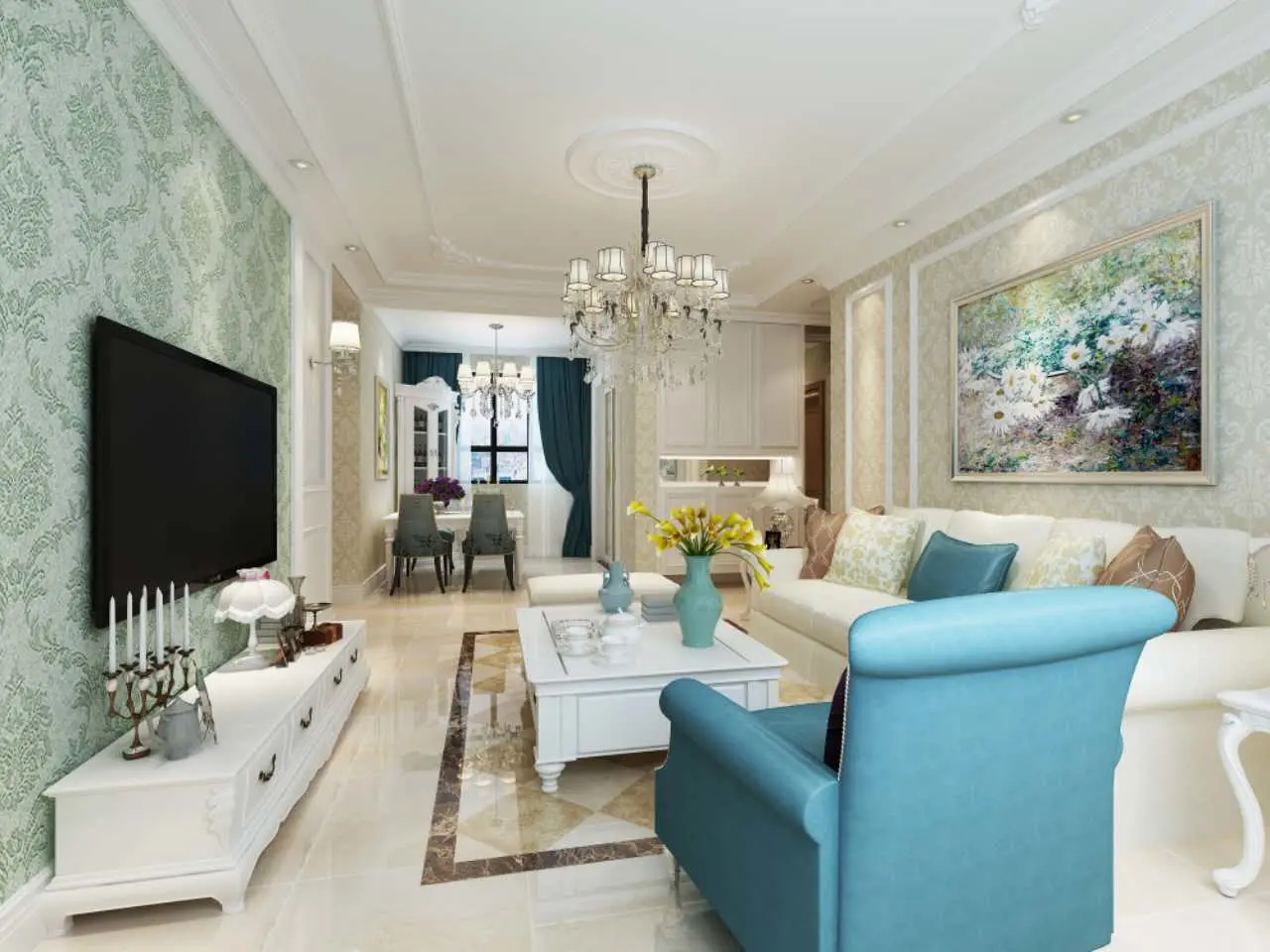 朋友买的120平米四居室半包一共才花6万这简欧风格太美了！-明威乐鱼体育- 乐鱼体育官网- APP世界杯指定平台橡树湾装修