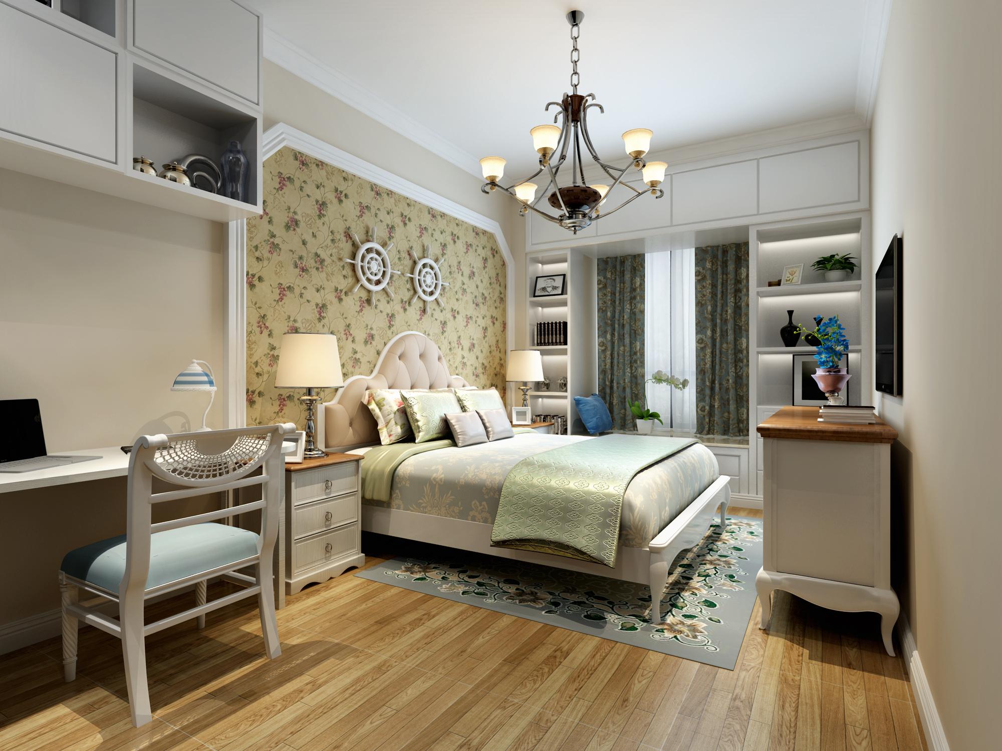 卧室布置较为温馨,作为主人的私密空间,主要以功能性和实用舒适为考虑