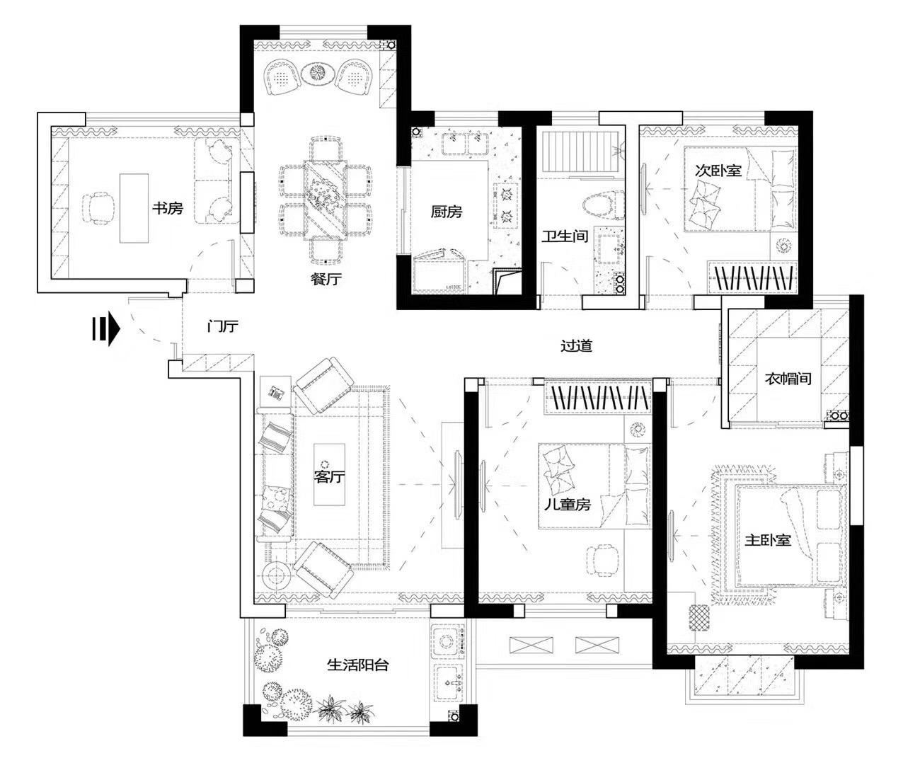 13万块钱装修的141平米的房子，现代风格简直太美了！-大明宫·院子装修