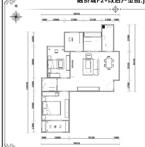 简约风格三居室装修案例，103平米的房子装修多少钱？-融侨城装修