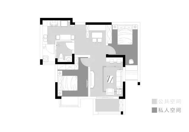 65平米的房子能装修成什么效果？北欧风格二居室装修案例！-绿地汉口中心装修