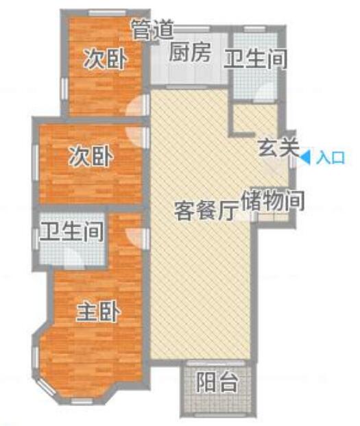 中正锦城 三室两厅两卫 142平米 现代风格