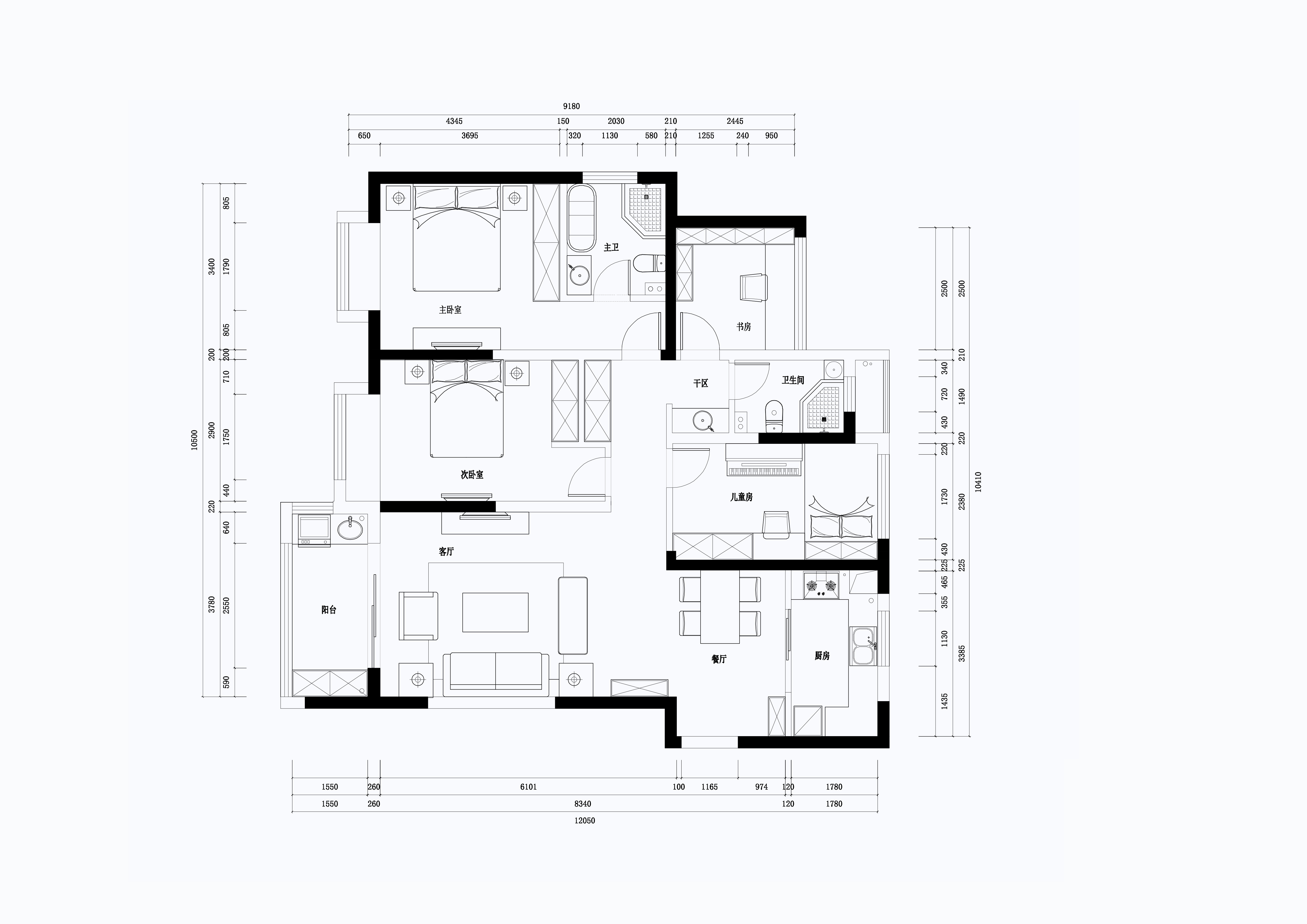 137平米四居室的中式风格案例，只花14万！-西部慧谷装修