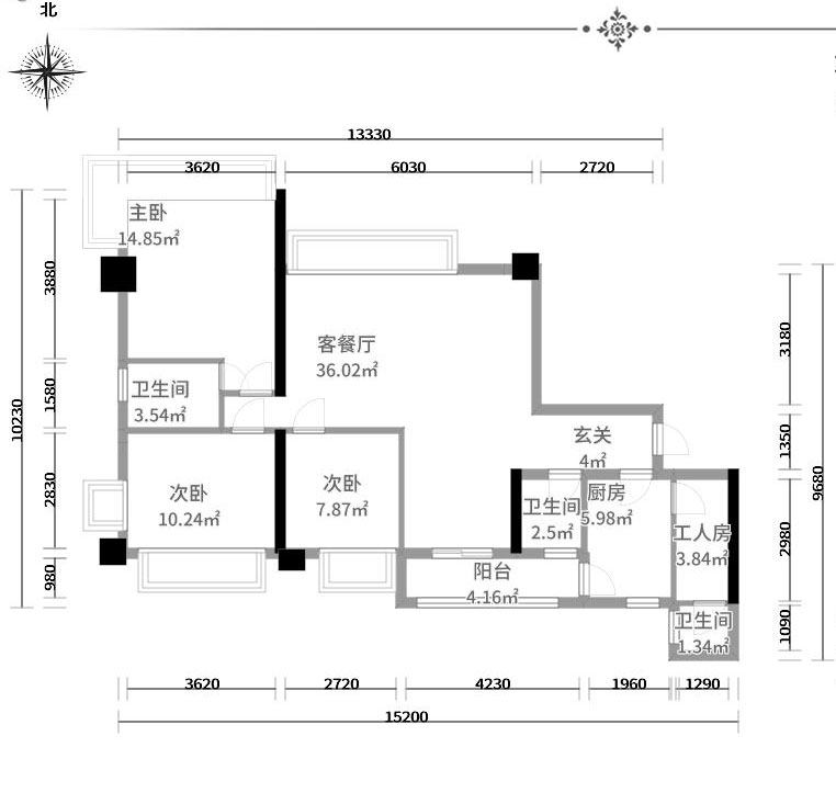 邻居家112.32平米的三居室，仅仅用了15万元，就完成了全包装修，如此划算！-锦绣半岛装修