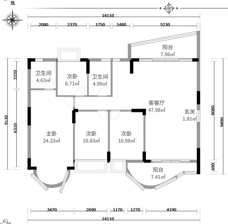 邻居家136.87平米的四居室，仅仅用了12万元，就完成了半包装修，如此划算！-华景新城装修