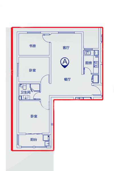 小米国际城美式风格三室两厅108平