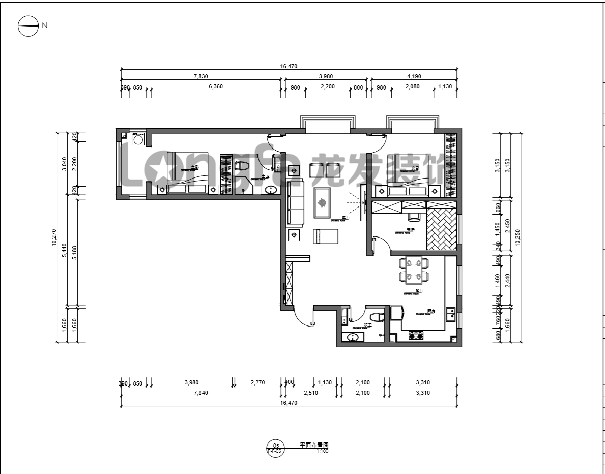 上林轩128平米新中式风格设计案例