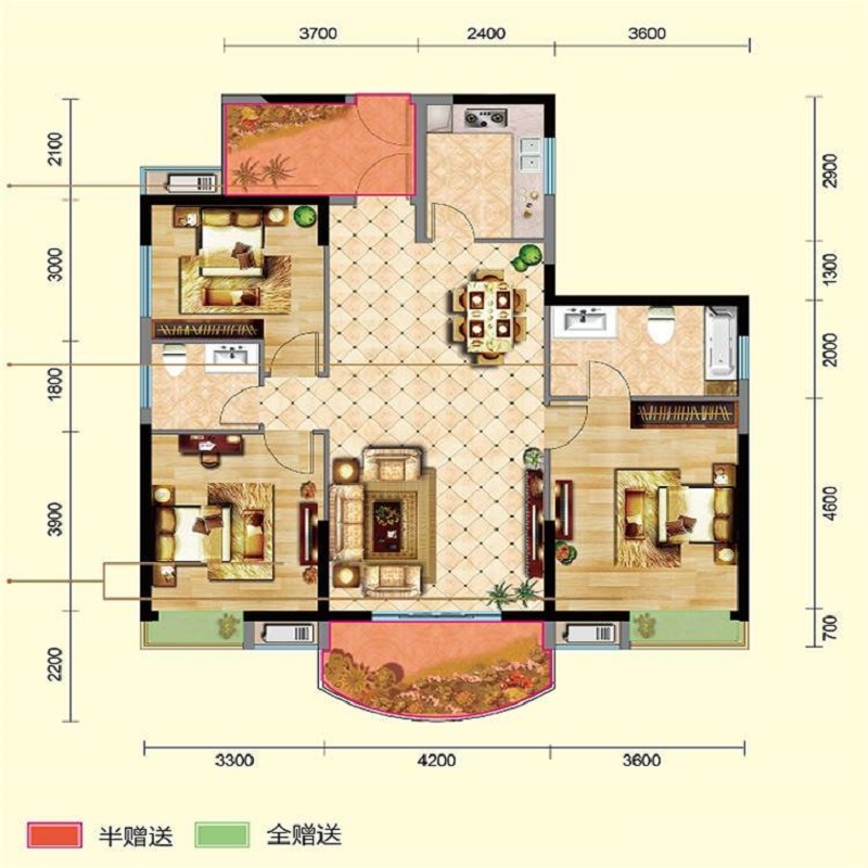 这套130平米的三居室，最后还是选定现代风格，效果竟远超预期。-武汉国博新城装修