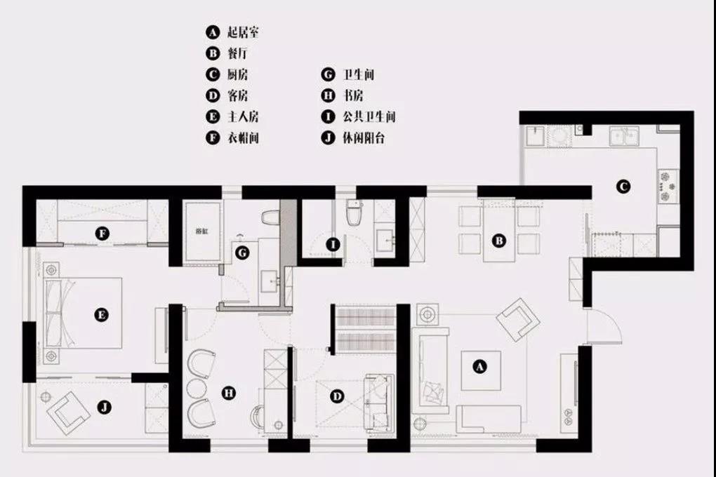 现代风格三居室装修案例，120平米的房子装修多少钱？-幸福湾装修