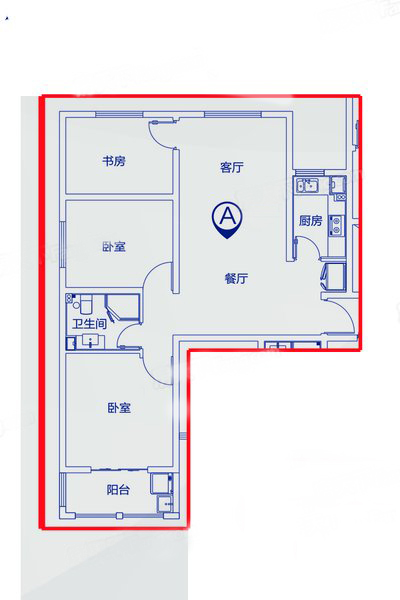 小米国际城现代简约风格三室两厅108平