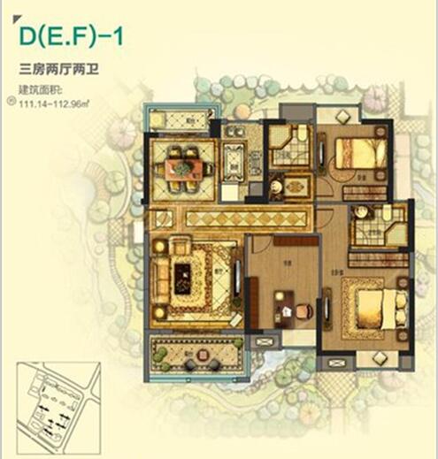 111.14平米三居室的日式风格案例，全包只花11万！-天元四季花城装修