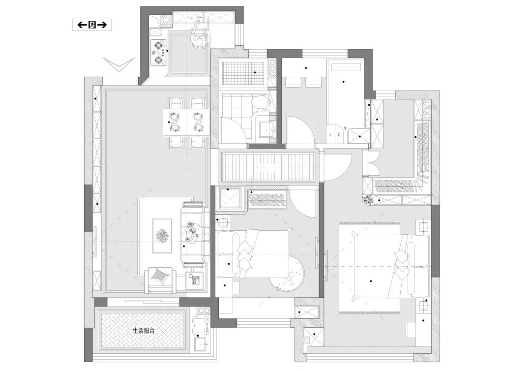 90平米二居室的现代风格案例，全包只花13万！-幸福湾装修