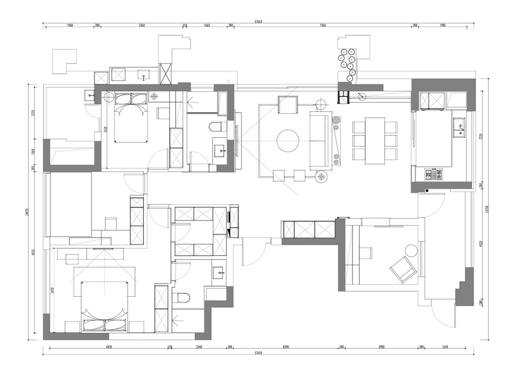 邻居家123.81平米的三居室，仅仅用了9万元，就完成了全包装修，如此划算！-铂宫时代小区装修