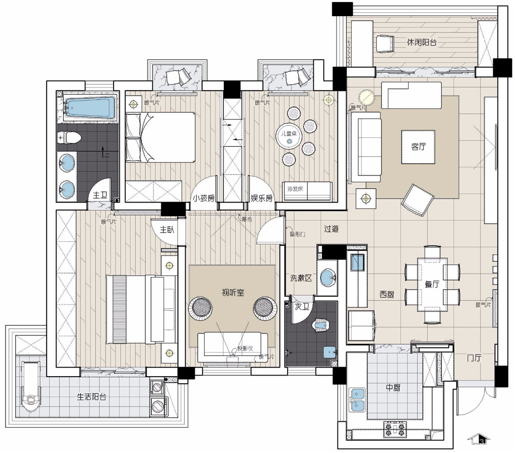 117平米的三居室要怎么装修才出其不意，选择中式风格准没错！