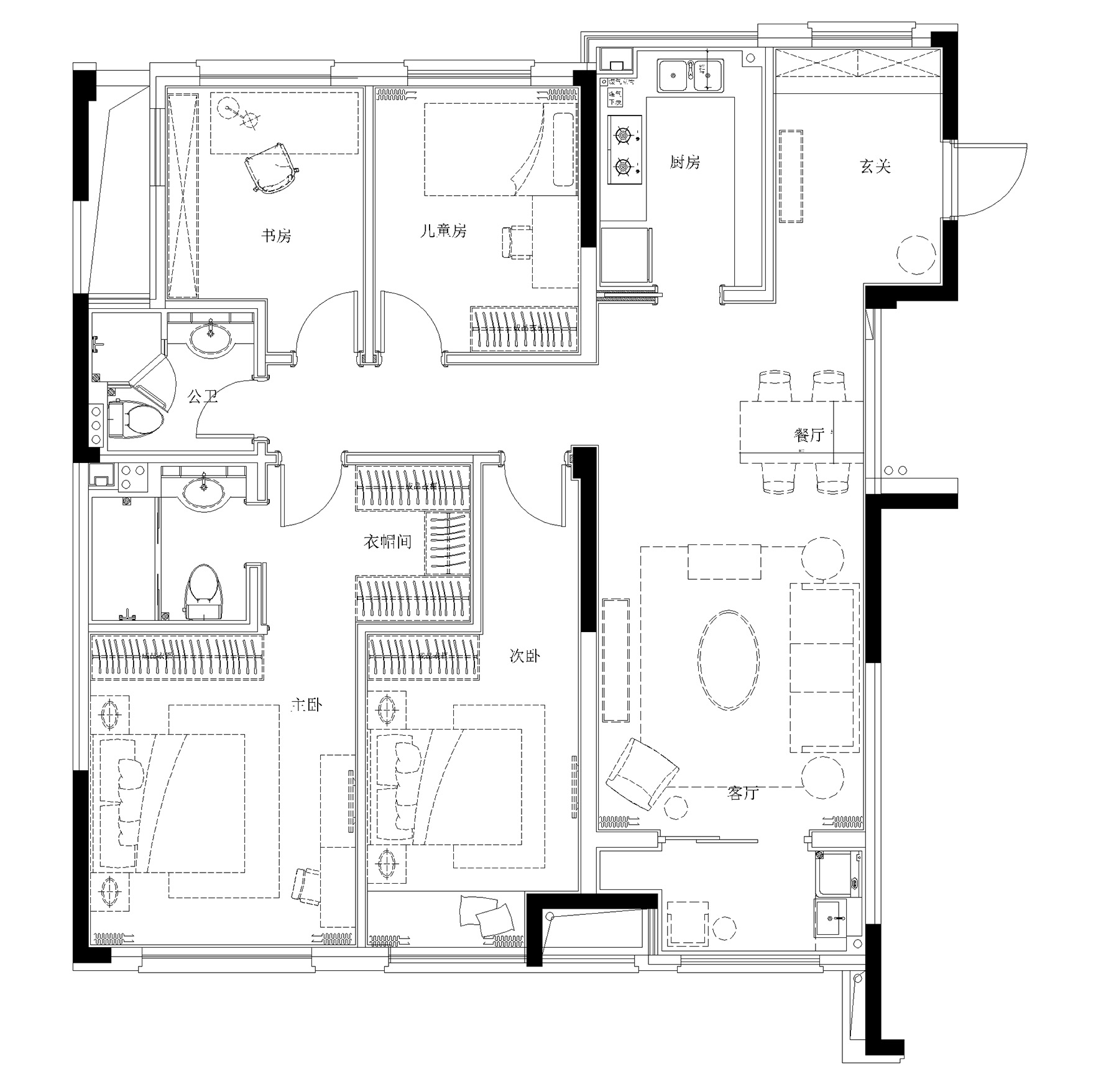 139平米的四居室，采用现代风格装修的效果如何呢？-中海珑玺装修