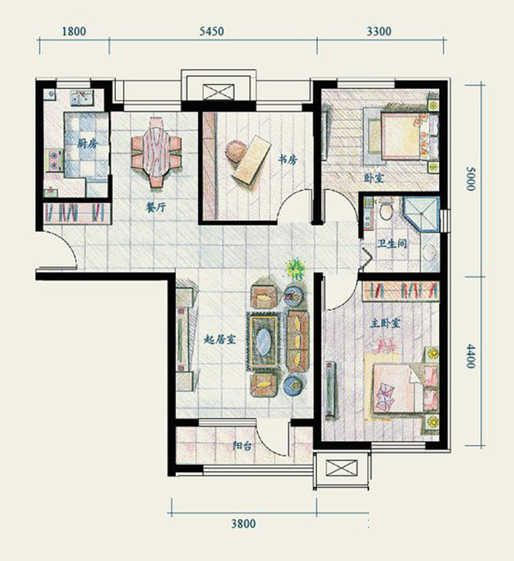 这套107.3平米的三居室，最后还是选定简约风格，效果竟远超预期。-亿城堂庭装修